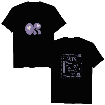 Discover Olivia Rodrigo Guts Double Sided T-Shirts Guts World Tour Double Sided T-Shirts
