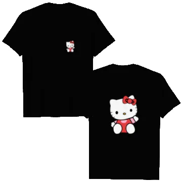 Discover Hello Kitty Red Men Zip Up Double Sided T-Shirts
