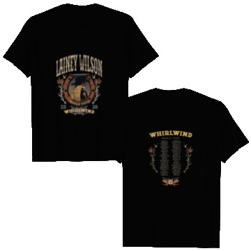 Discover Lainey Wilson Whirlwind World Tour Horseshoe 2026 Merch Double Sided T-Shirts