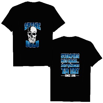 Discover Wrestling Entertainment Stone Cold Steve Austin Stomping Mudholes Black Double Sided T-Shirts