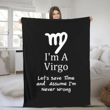 Discover I'm a Virgo Zodiac Fleece Blankets