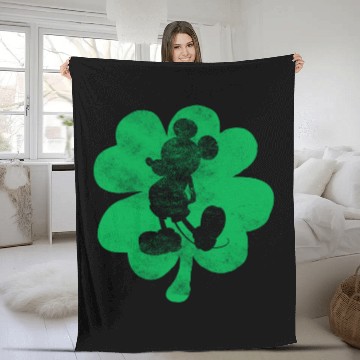 Discover Disney Mickey Mouse Shamrock St. Patrick's Fleece Blankets