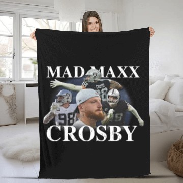 Discover Mad Maxx Crosby - Las Vegas Raiders Fleece Blankets