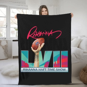 Discover Rihanna Superbowl 2023 Halftime Show Fleece Blankets