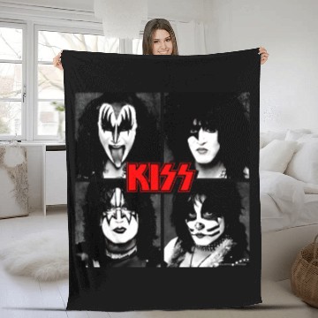 Discover Kiss Band Fleece Blankets