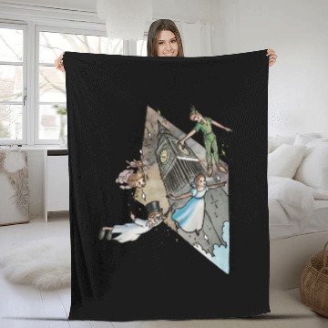 Discover Retro 90s Disney Peter Pan Darling Flight Neverland Fleece Blankets, Disney Never land map