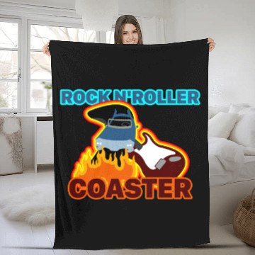 Discover Rock 'n' Roller Coaster (with text) - Disneyland - Fleece Blankets
