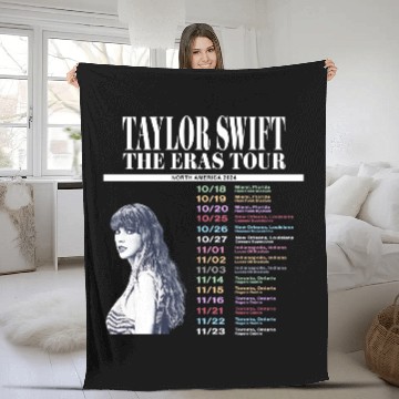 Discover Eras Tour US 2024 Fleece Blankets