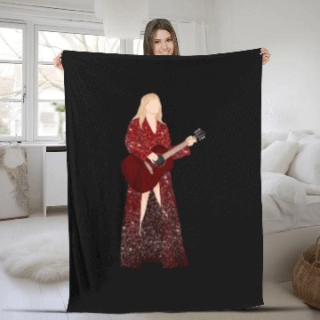 Discover red eras tour Fleece Blankets