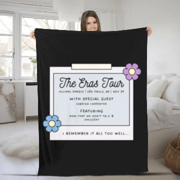 Discover São Paulo Night 1 Eras Tour Tie Dye Fleece Blankets