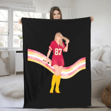 Discover taylorr Swift x Travis Kelce Jersey (V5) Hawaiians Fleece Blankets