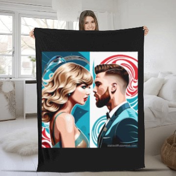 Discover taylorr Swift and Travis Kelce art Baseball Tees Fleece Blankets