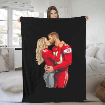 Discover taylorr Swift and Travis Kelce (2) Baseball Tees Fleece Blankets