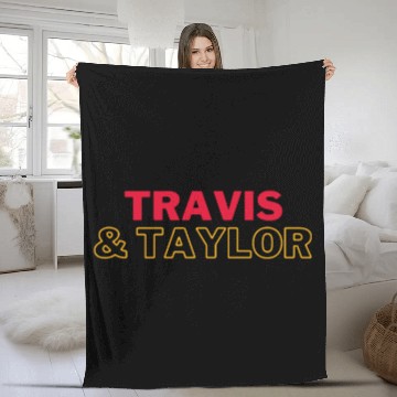 Discover Travis Kelce &amp_ taylorr Swift Zip Fleece Blankets