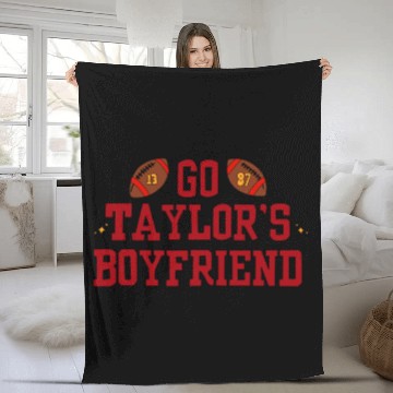 Discover Travis Kelce and taylorr Swift Hawaiians Fleece Blankets