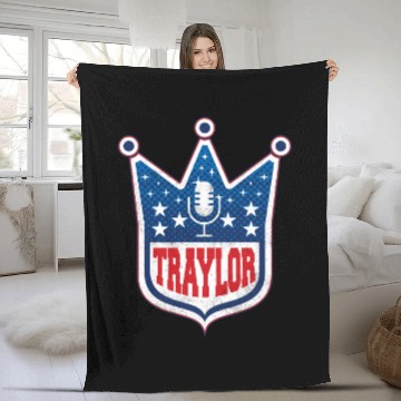 Discover Traylor - taylorr Swift + Travis Kelce Baseball Tees Fleece Blankets