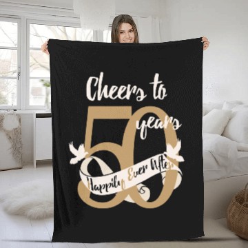 Discover 50th Wedding Anniversary Fleece Blankets Gift For Couples