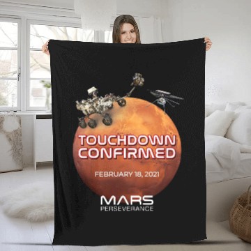 Discover Mars Perseverance Rover NASA Mars Landing Fleece Blankets