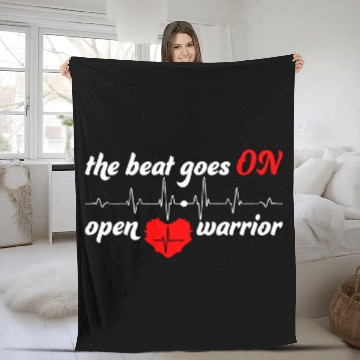 Discover Post Heart Surgery Bypass Recovery Fleece Blankets Open Heart Warrior