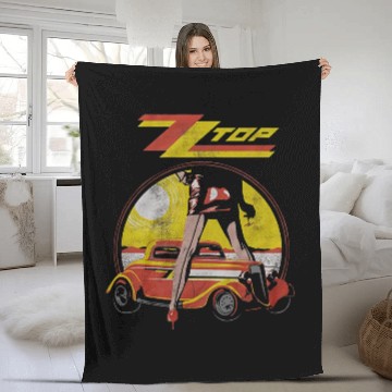 Discover ZZ Top Legs Fitted Jersey Fleece Blankets