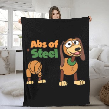 Discover Abs Of Steel Slinky Dog Hawaiians Fleece Blankets