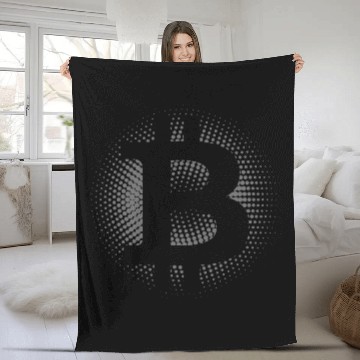 Discover Bitcoin Logo - Hodl Crypto Currency BTC Apparel Gift Fleece Blankets