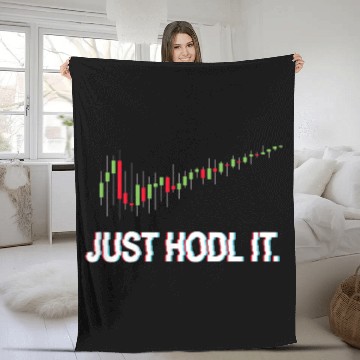 Discover Juste HODL. Chandelier Moon Chart Crypto Currency Fleece Blankets