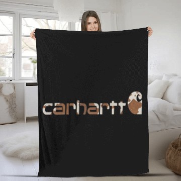Discover Cow Print Carhartt Fleece Blankets