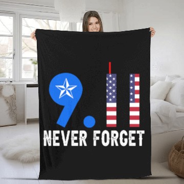 Discover Never Forget 9/11 20th Anniversary Patriot Day 2021 Fleece Blankets