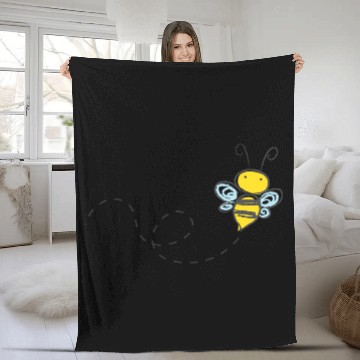 Discover Bumble Bee Fleece Blankets
