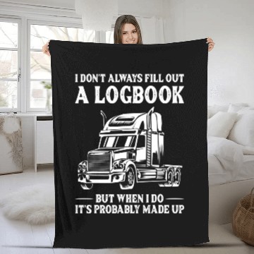 Discover Trucker Drivers Big Rig Fleece Blankets