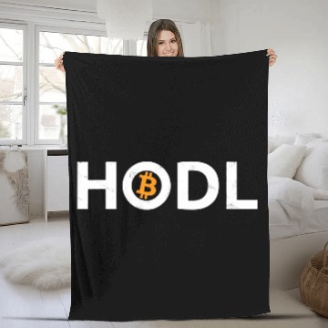 Discover Bitcoin Hold Fleece Blankets