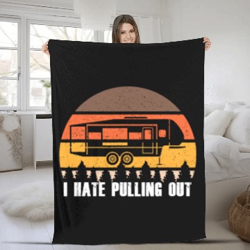 Discover I Hate Pulling Out Vintage Fleece Blankets Sunset Van RV Trailer