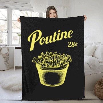 Discover Retro Poutine Fleece Blankets