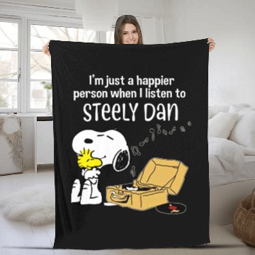 Discover Steely Dan Happier When Listen to Steely Dan Birthday Fleece Blankets