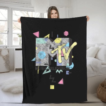 Discover Vintage Shape Design Logo Graphic Fleece Blankets