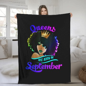 Discover Queens Born September Virgo Libra Birthday Fleece Blankets