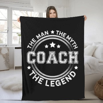 Discover Coach The Man The Myth The Legend Fleece Blankets