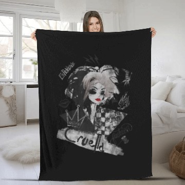 Discover Cruella Artsy Collage Fleece Blankets