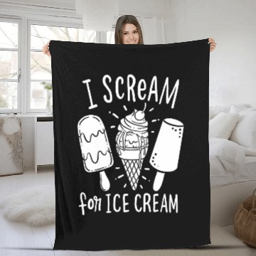 Discover Ice Cream Fleece Blankets