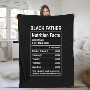 Discover Black Father Nutrition Fact  Fleece Blankets