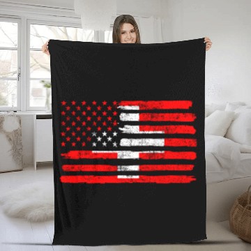 Discover USA Switzerland Flag American Swiss Fleece Blankets