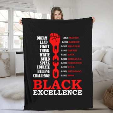 Discover Black Excellence, Black AF Fleece Blankets