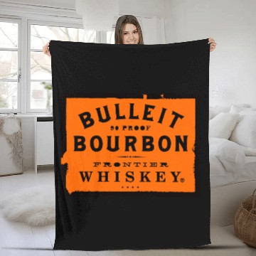 Discover Bulleit Bourbon Frontier Whiskey Fleece Blankets wine