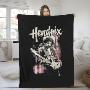 Discover Jimi Hendrix - Mens Flag Hendrix Fleece Blankets