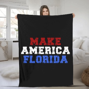 Discover Make America Florida Fleece Blankets