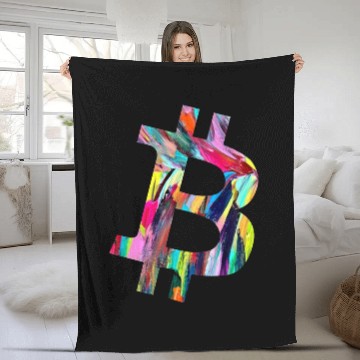 Discover Painted Bitcoin Fleece Blankets
