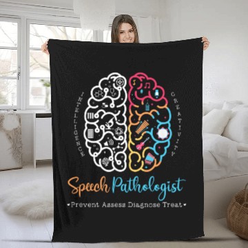 Discover Brain Of A Speech Pathologist Fleece Blankets
