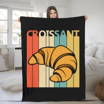 Discover Vintage Croissant Fleece Blankets