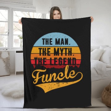 Discover Funcle The Man The Myth The Legend Fleece Blankets